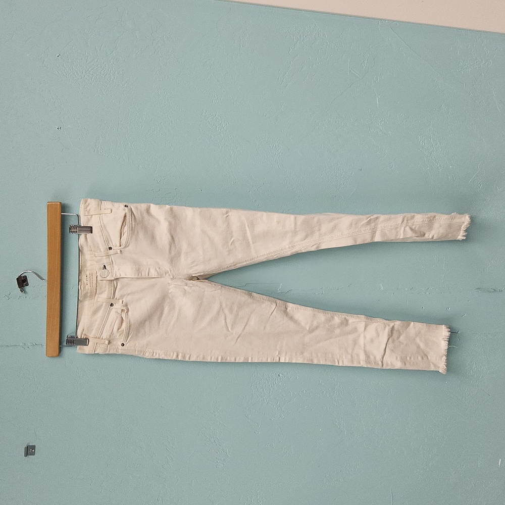 Midrise cropped skinny jeans